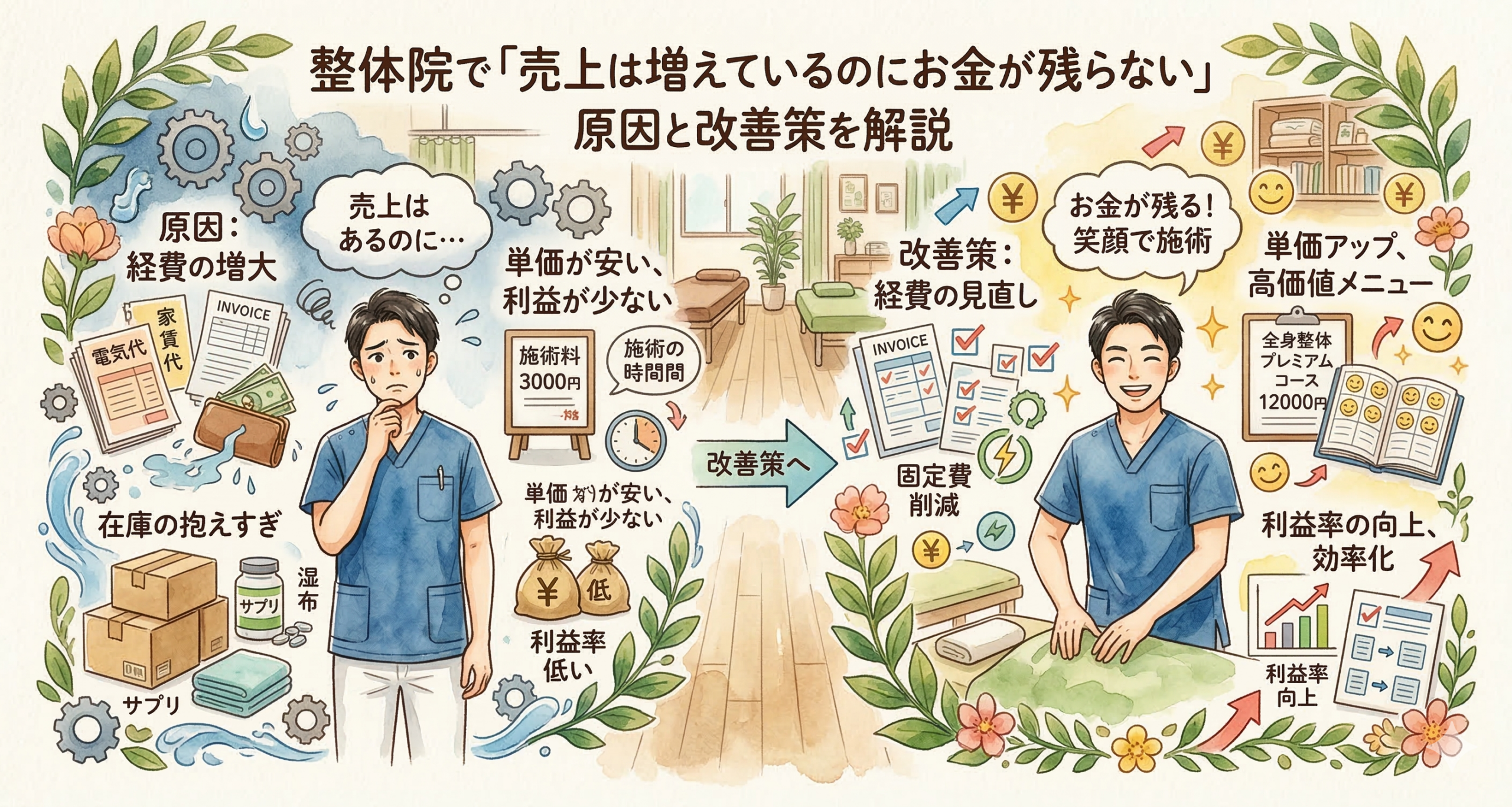整体院で「売上は増えているのにお金が残らない」原因と改善策を解説