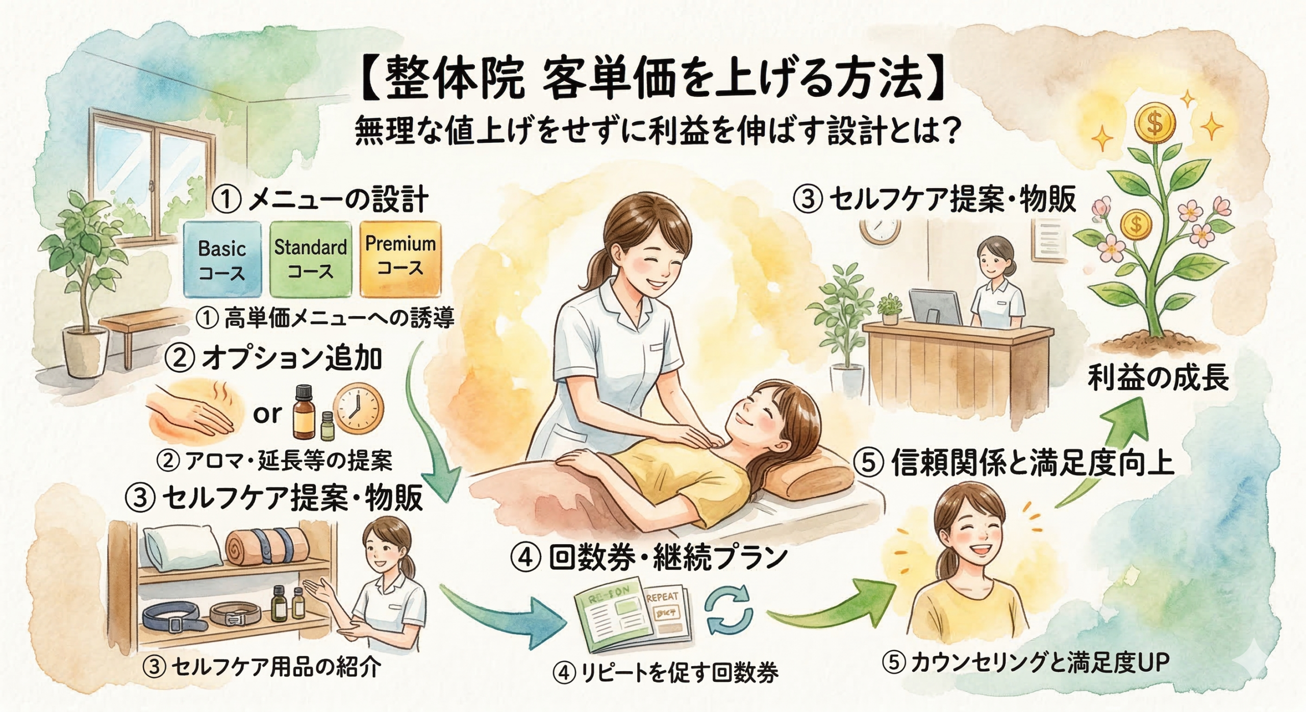 【整体院 客単価を上げる方法】無理な値上げをせずに利益を伸ばす設計とは？