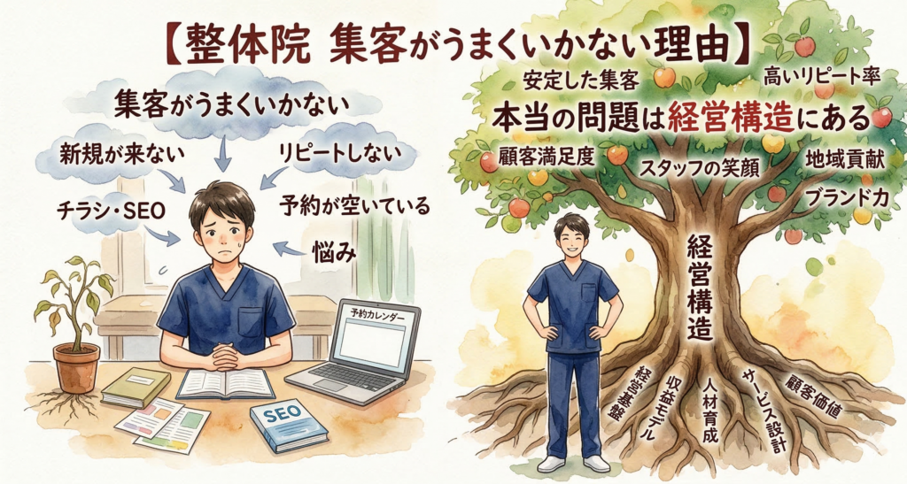 【整体院 集客がうまくいかない理由】本当の問題は経営構造にある
