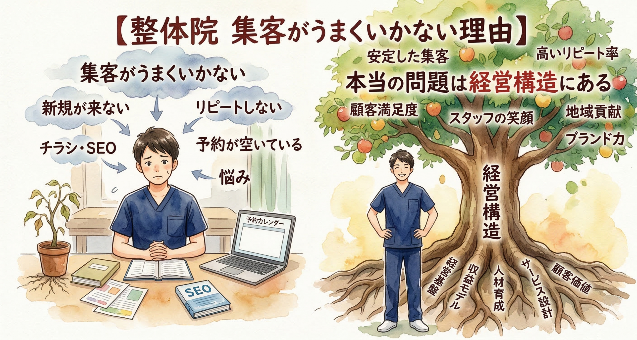 【整体院 集客がうまくいかない理由】本当の問題は経営構造にある