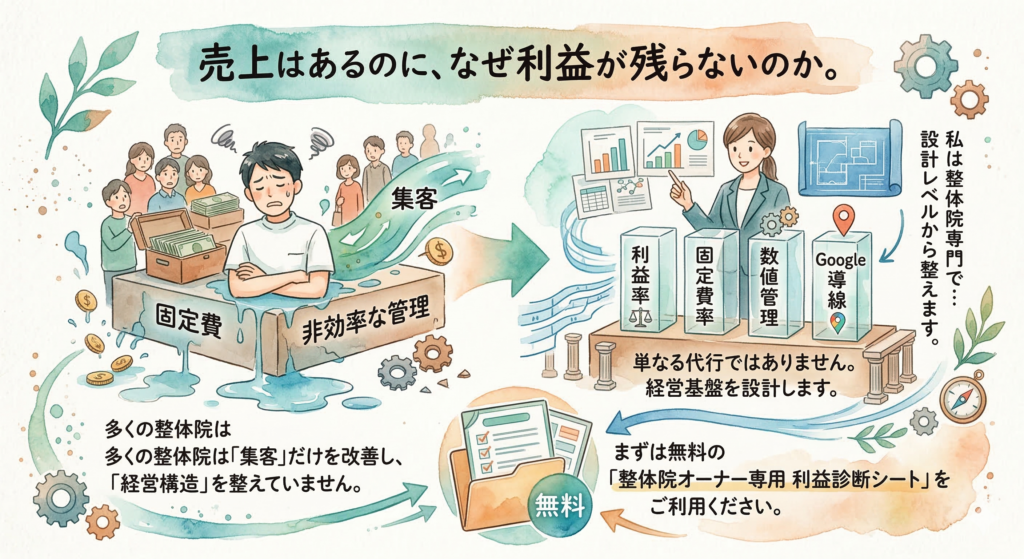 整体院の売上はあるのに、なぜ利益が残らないのか