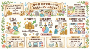 【整体院 月次管理のやり方】毎月見るべき5つの数字とは？