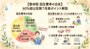 【整体院 固定費率の目安】60％超は危険？改善ポイント解説